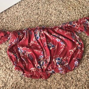 Off the shoulder crop top